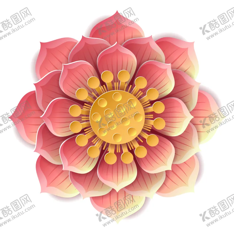 编号：58413605022228328362【酷图网】源文件下载-立体浮雕花朵免扣元素PNG
