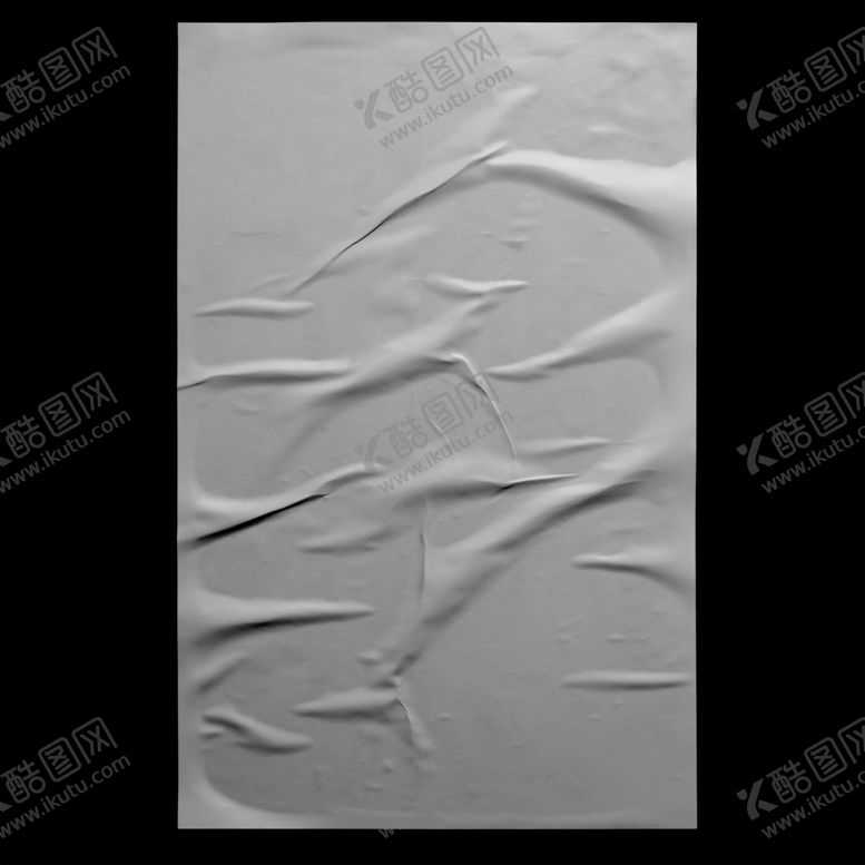 编号：24050401271705433001【酷图网】源文件下载-潮流复古褶皱肌理海报贴图样机