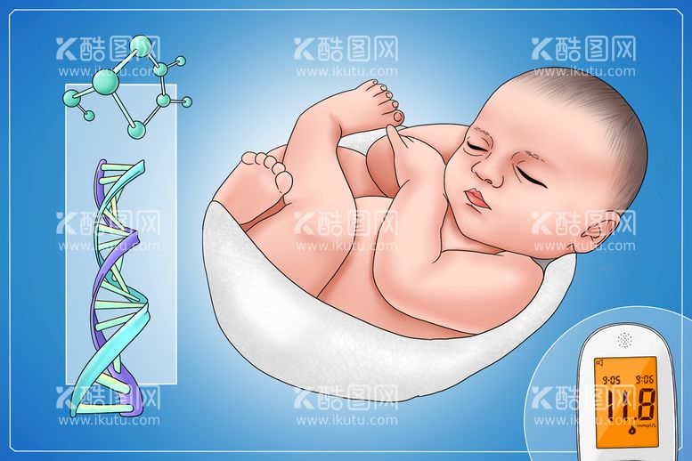 编号：29418009280418187940【酷图网】源文件下载-糖尿病婴儿