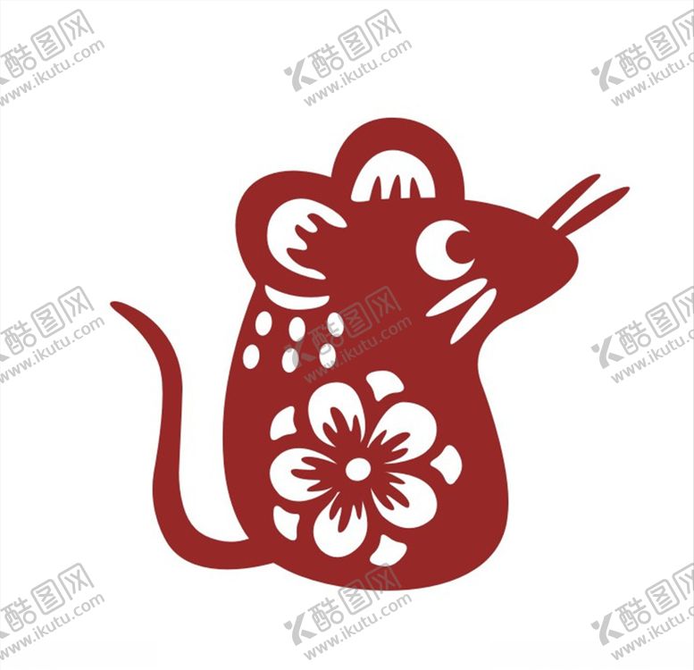编号：39443310290059061615【酷图网】源文件下载-老鼠剪纸CDR矢量图生肖鼠