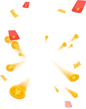 飞舞的红包硬币