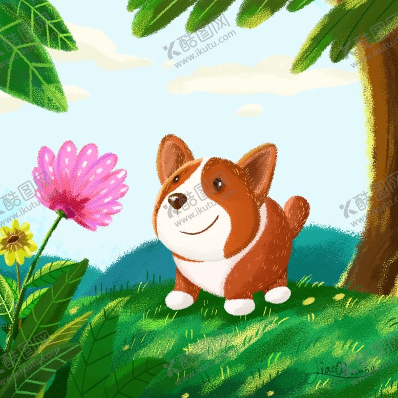 编号：13274207011509008190【酷图网】源文件下载-快乐的小狗