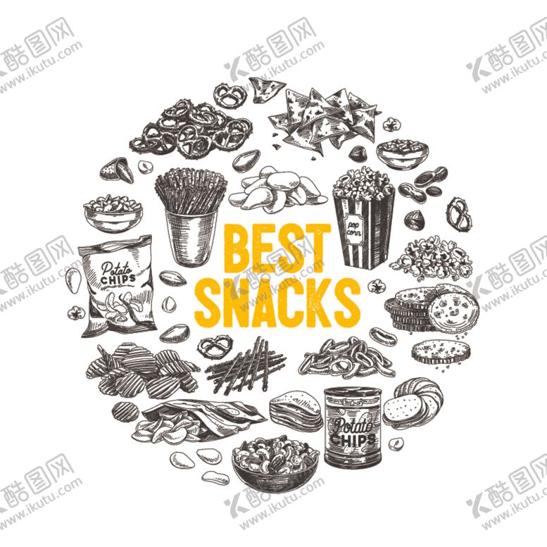 编号：36219001252321219797【酷图网】源文件下载-西餐美食元素插画矢量
