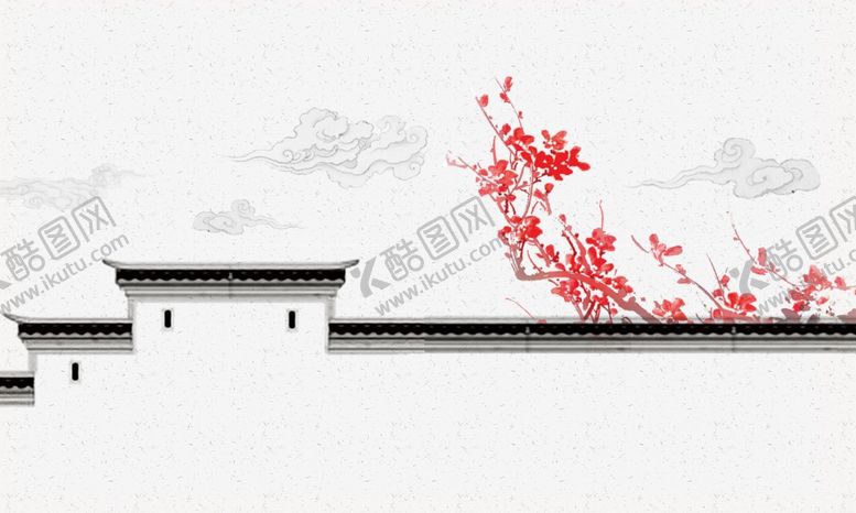 编号：81616310220352199178【酷图网】源文件下载-传统建筑墙檐屋檐插画背景