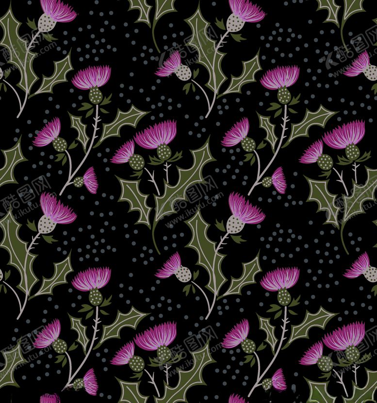 编号：92219809241712196035【酷图网】源文件下载-花型数码印花大牌小花网布