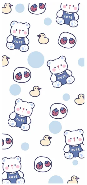 卡通小熊电商图案矢量图可爱