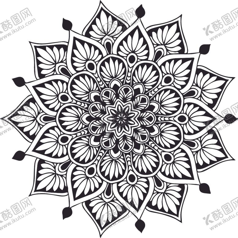 编号：82197009180246525379【酷图网】源文件下载-曼陀罗花纹