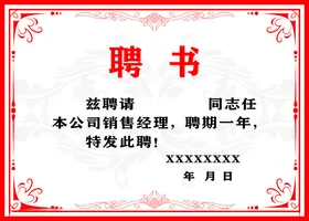 聘书高级任设计大学公司