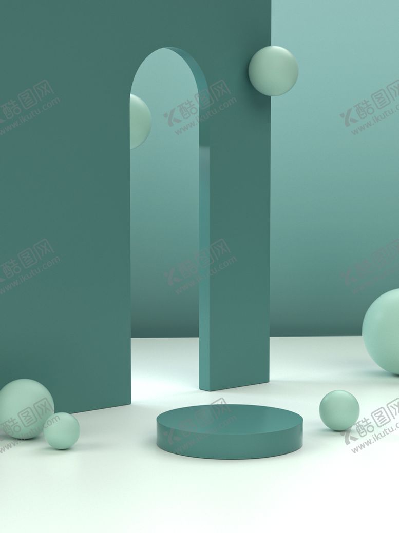 编号：99664111071417571330【酷图网】源文件下载-立体展台 C4D电商海报 台子