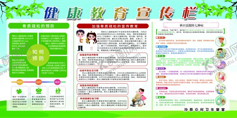 编号：68971004132224321948【酷图网】源文件下载-骨质疏松健康教育宣传栏