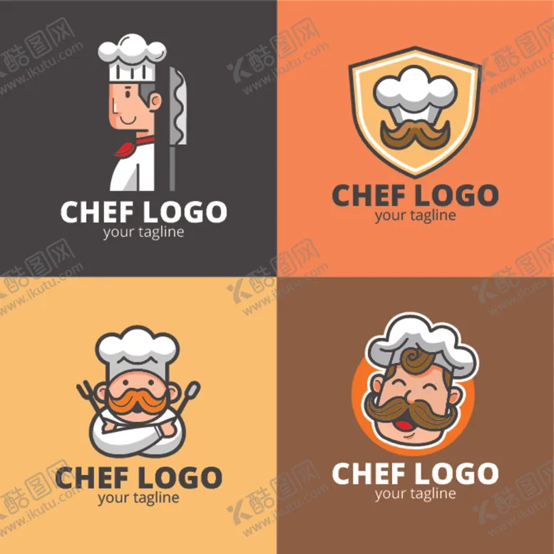 编号：50999804141544027226【酷图网】源文件下载-厨师标志设计集合