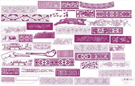 花纹花边传统图案装饰雕花