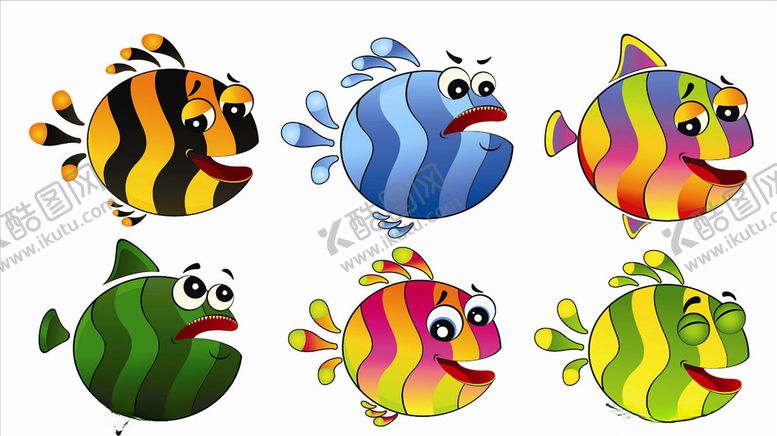 编号：84301910081830111640【酷图网】源文件下载-彩绘鱼类