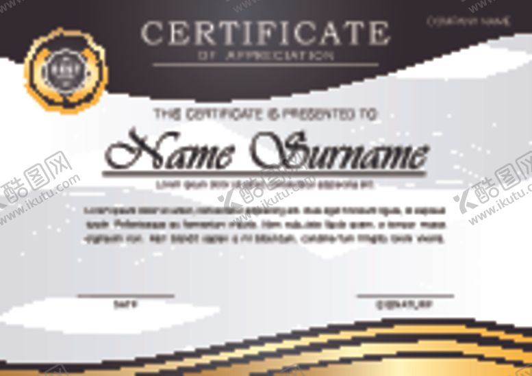 编号：31452810040038048077【酷图网】源文件下载-证书模板