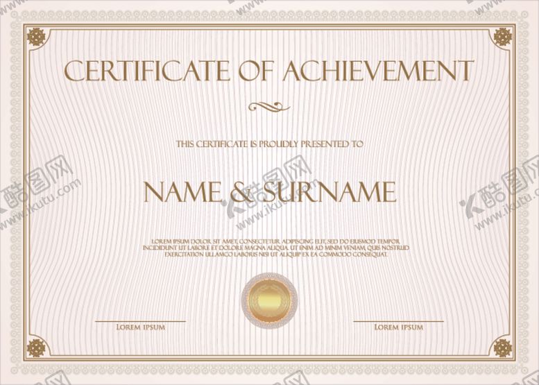 编号：20554909240307054552【酷图网】源文件下载-证书模板