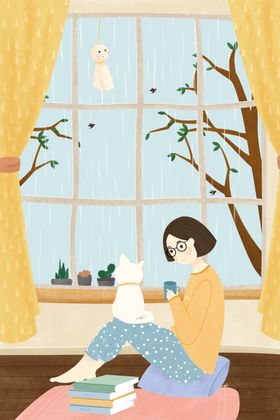女孩和猫