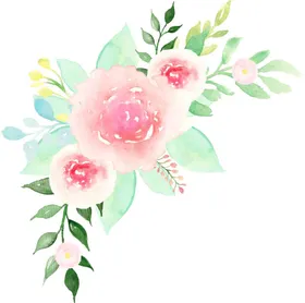 手绘花卉语文艺风婚礼