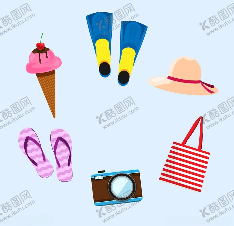 编号：53028510062000319059【酷图网】源文件下载-夏日元素