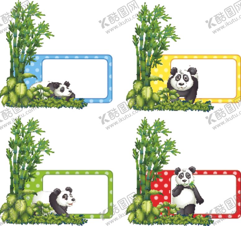 编号：13969207090216026786【酷图网】源文件下载-卡通动物标签