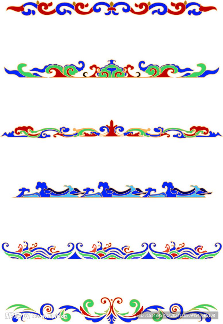 编号：16650612220213562341【酷图网】源文件下载-民族风藏族风花纹边框
