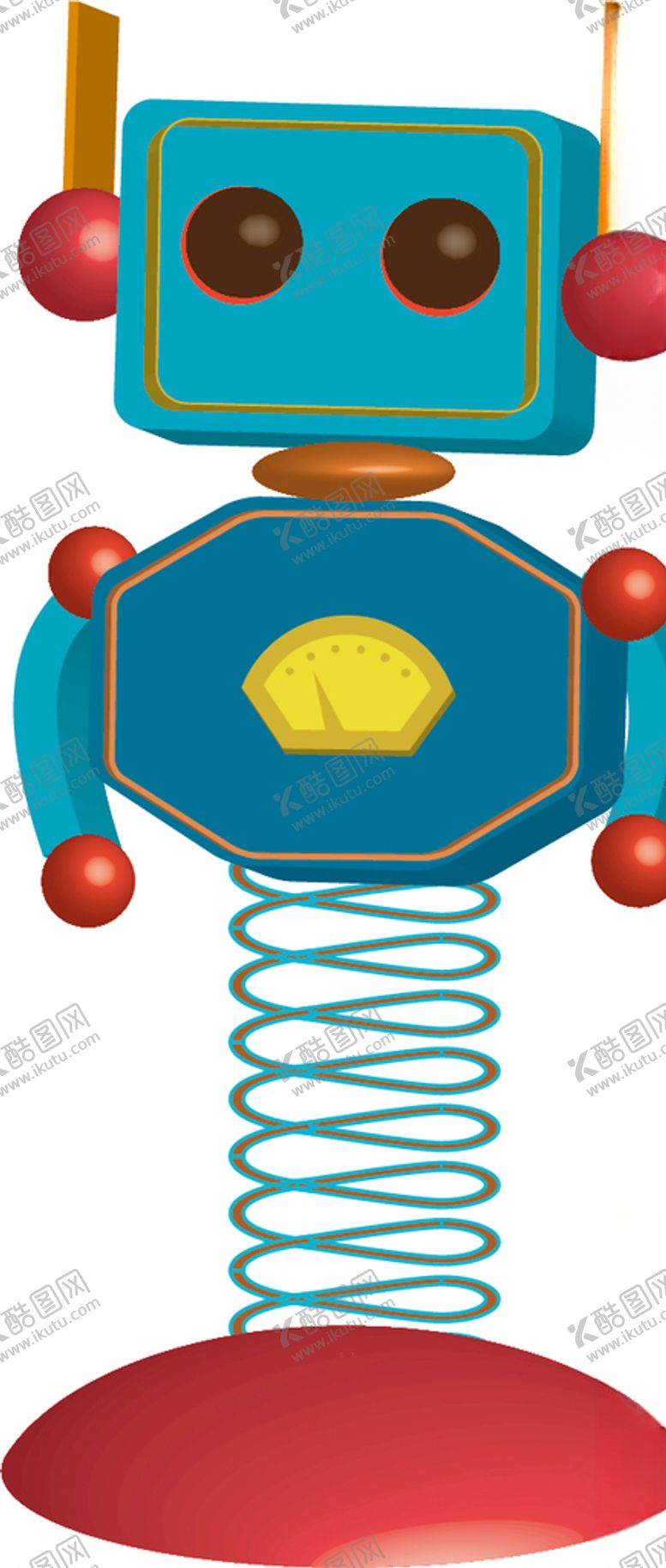编号：48141409260526042209【酷图网】源文件下载-弹簧机器人
