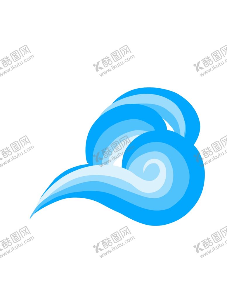 编号：73896209280245429154【酷图网】源文件下载-手绘蓝色波浪图案