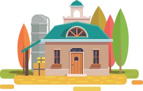 房子住宅居住场所Ai矢量图屋
