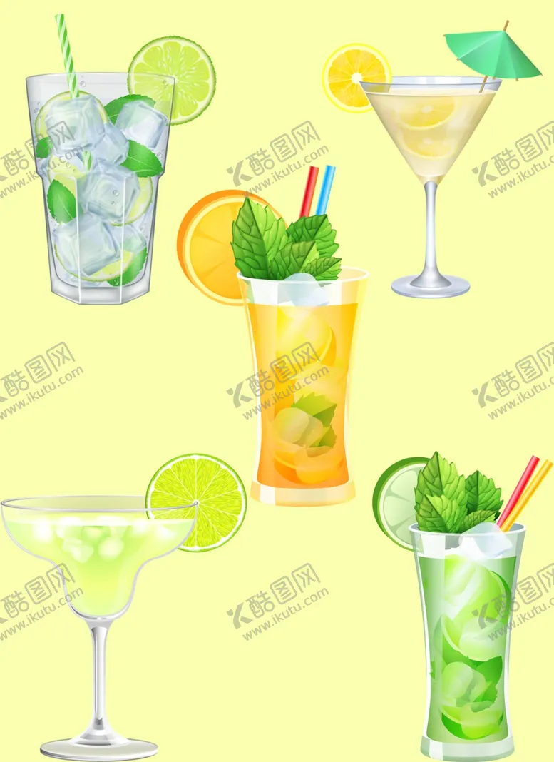 编号：73522506241802272781【酷图网】源文件下载-矢量图柠檬饮料
