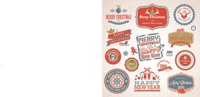 圣诞新年装饰标签集合