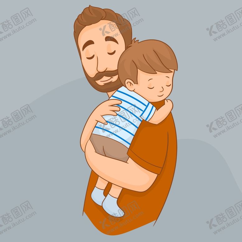 编号：10382410121104234910【酷图网】源文件下载-手绘父子