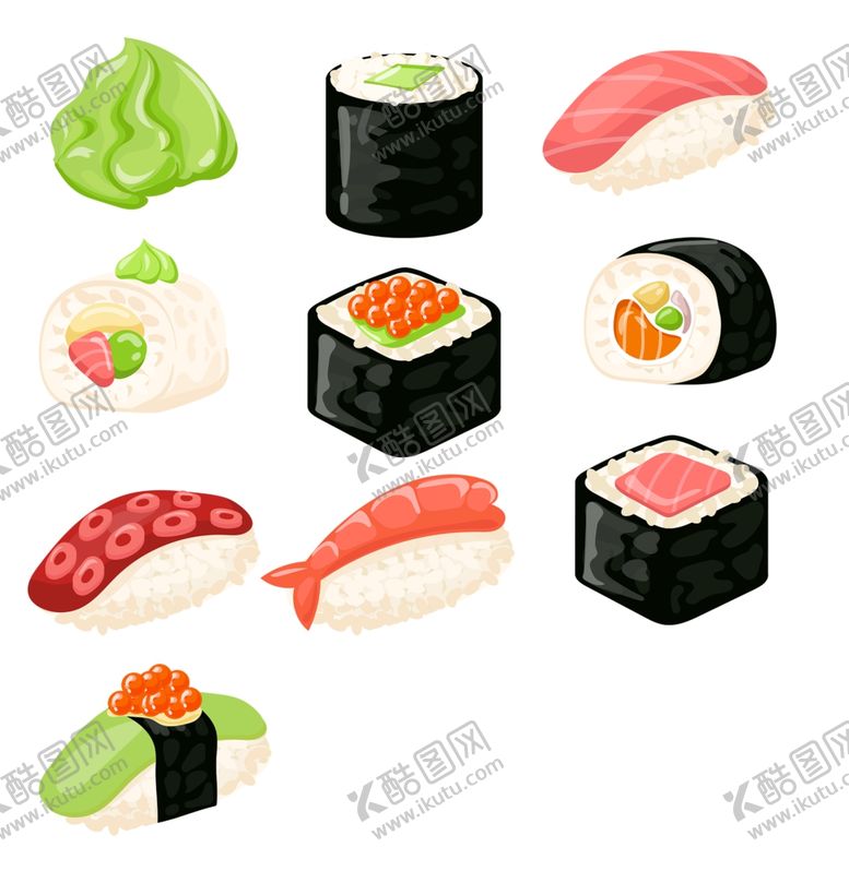 编号：37452809270309394113【酷图网】源文件下载-日系风日本料理寿司PNG