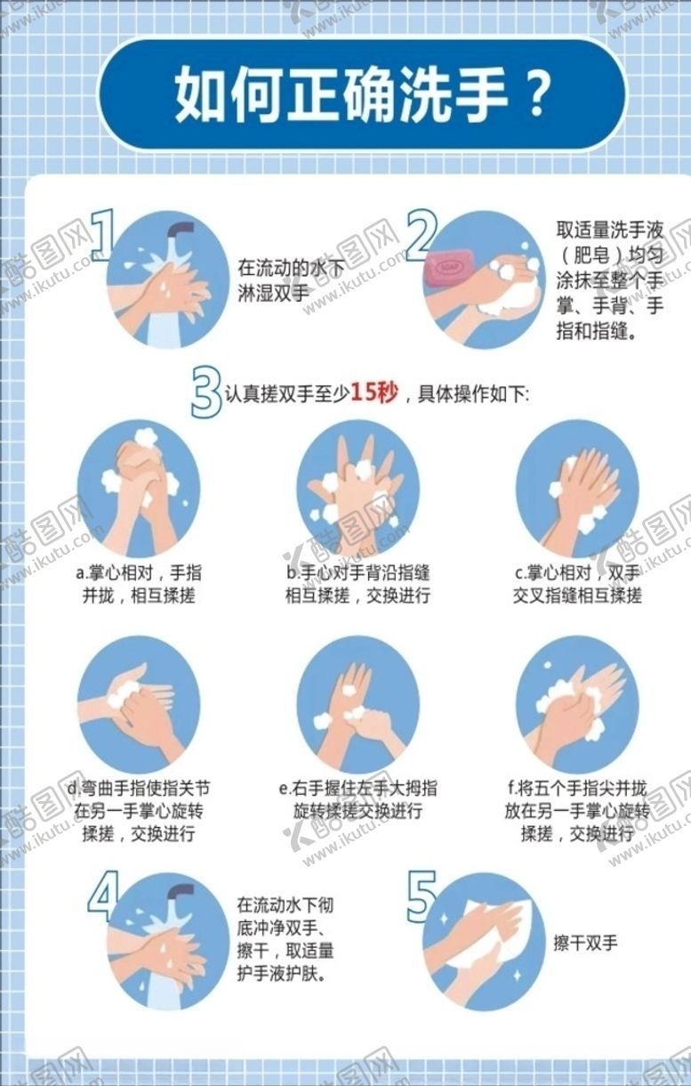编号：82322705150240138381【酷图网】源文件下载-如何正确洗手