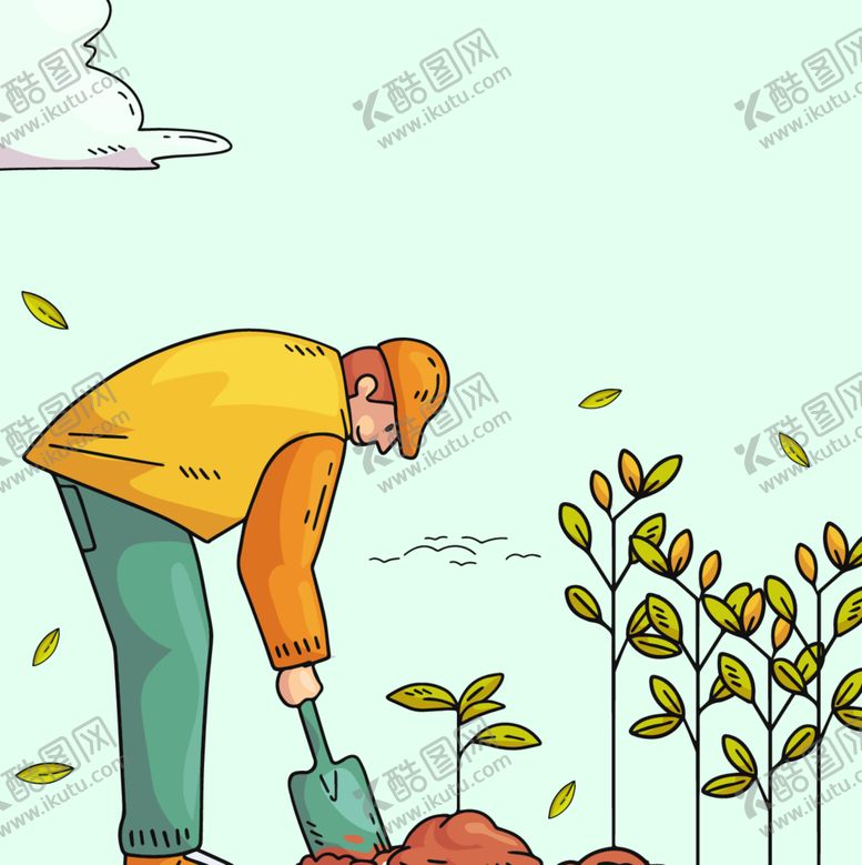 编号：39998112092205472286【酷图网】源文件下载-方形植树节海报