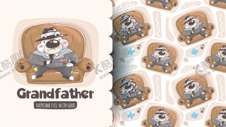 编号：14483610130100345115【酷图网】源文件下载-卡通动物图案