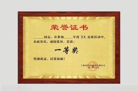 精致奖牌证书