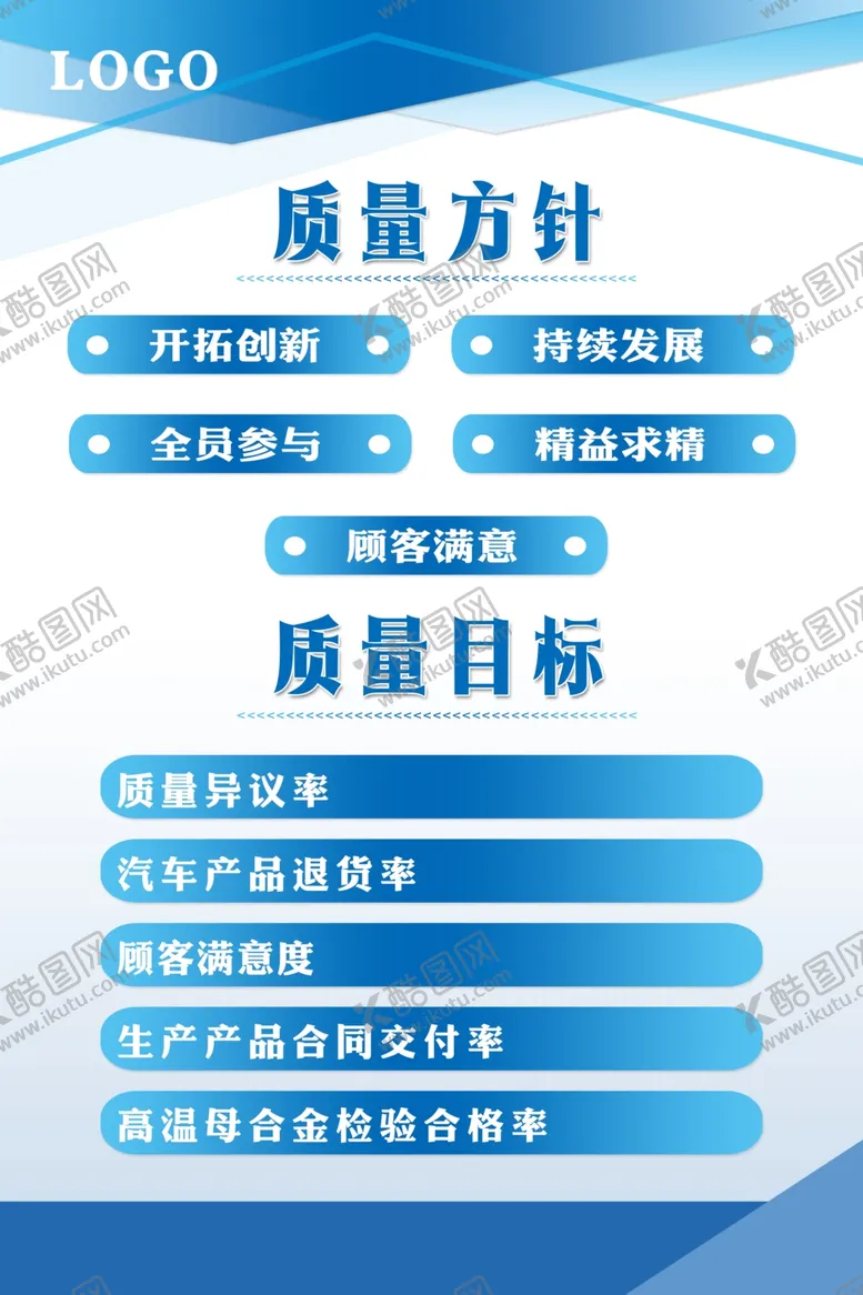 编号：33516602101552077054【酷图网】源文件下载-企业质量方针