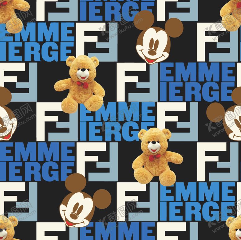 编号：84352909200501497011【酷图网】源文件下载-小熊字母组合