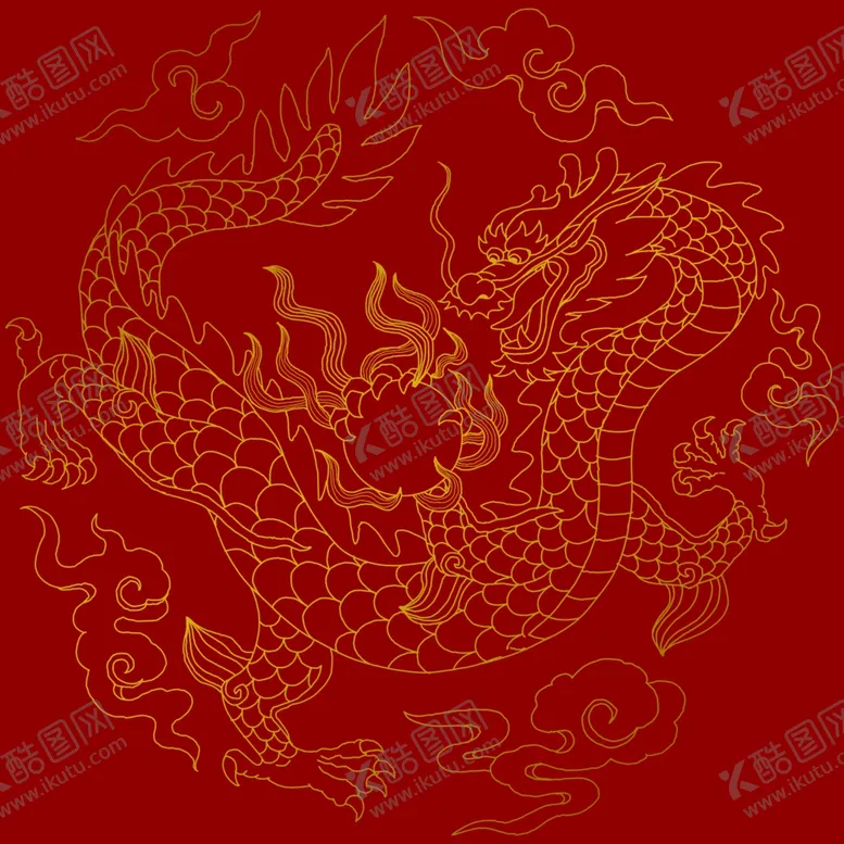 编号：73981907022002407523【酷图网】源文件下载-龙线稿