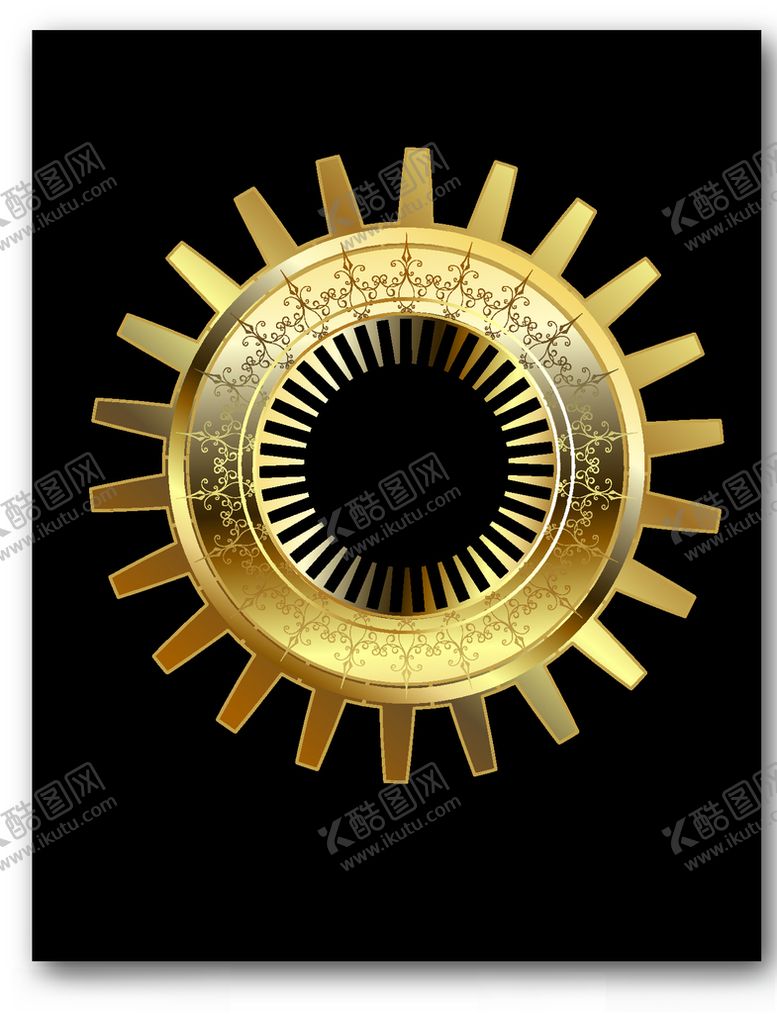 编号：90564610010200254052【酷图网】源文件下载-矢量金属花纹