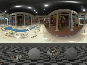 C4D室内环境HDR贴图三维建模hdri