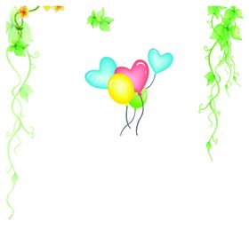 绿色藤蔓植物气球