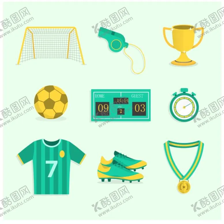 编号：36829710260609092505【酷图网】源文件下载-9款绿色足球