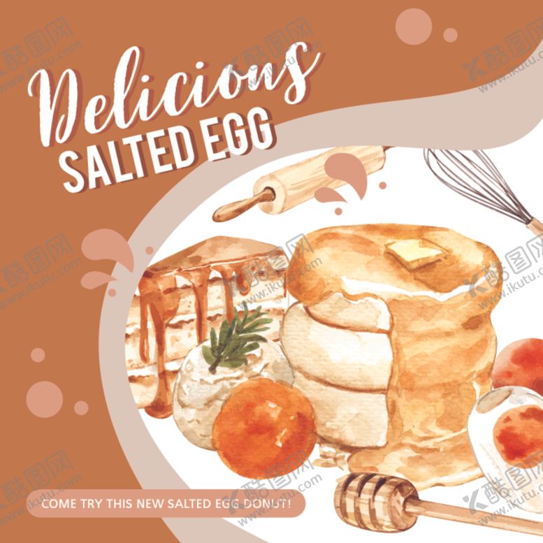 编号：75294809170104121146【酷图网】源文件下载-水彩绘甜点