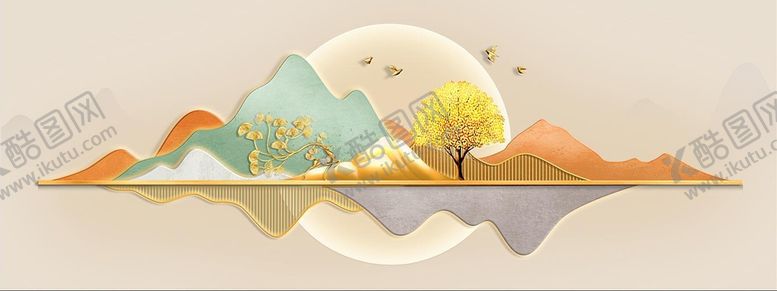 编号：03972409230826524287【酷图网】源文件下载-装饰画三联画