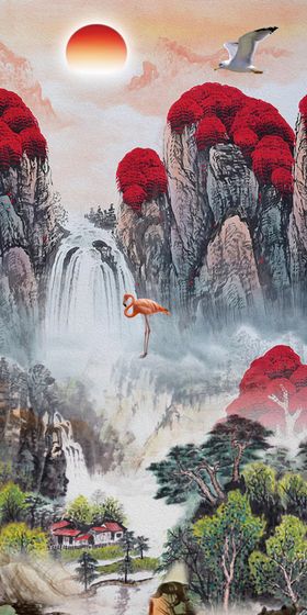 国画山水装饰画