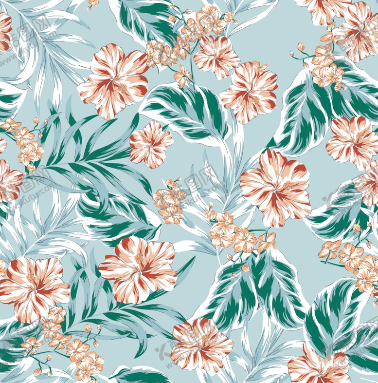 编号：50119011021145181082【酷图网】源文件下载-清新花卉图案背景