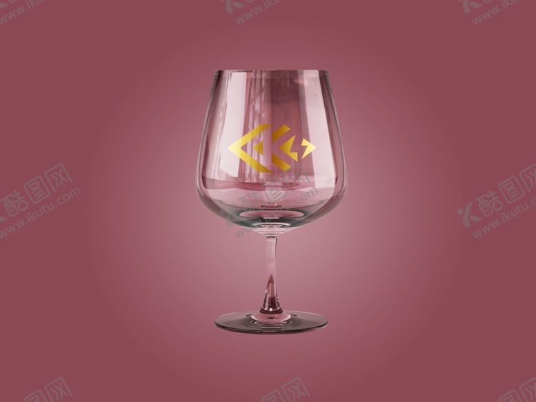 编号：68237105110547003305【酷图网】源文件下载-玻璃洋酒杯金色LOGO贴图样机