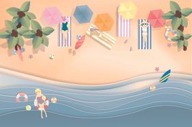 剪纸风夏天