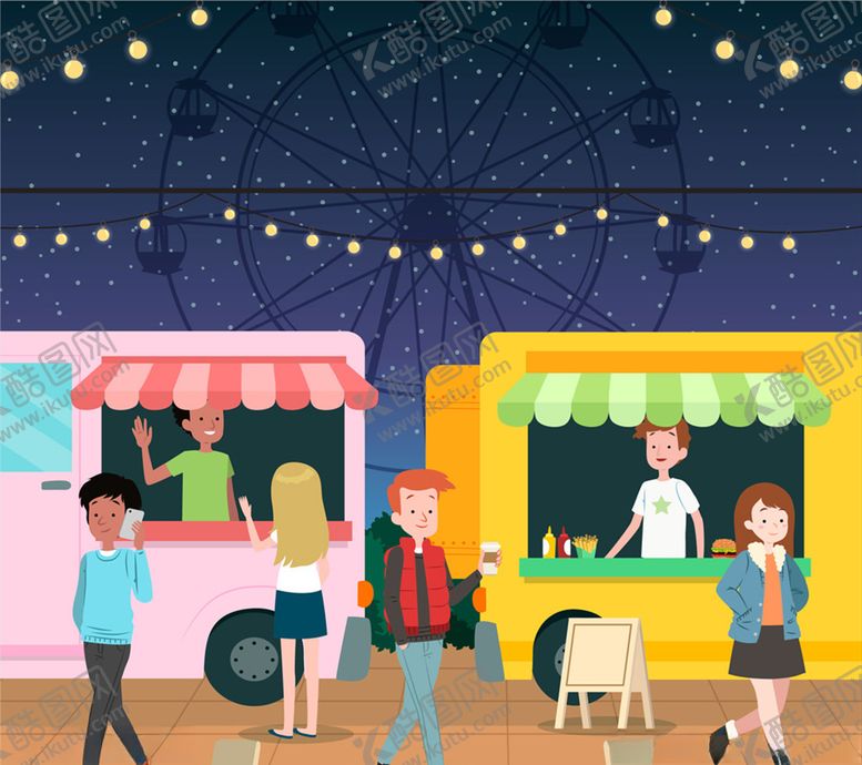 编号：72809010011030582946【酷图网】源文件下载-卡通游乐园人物