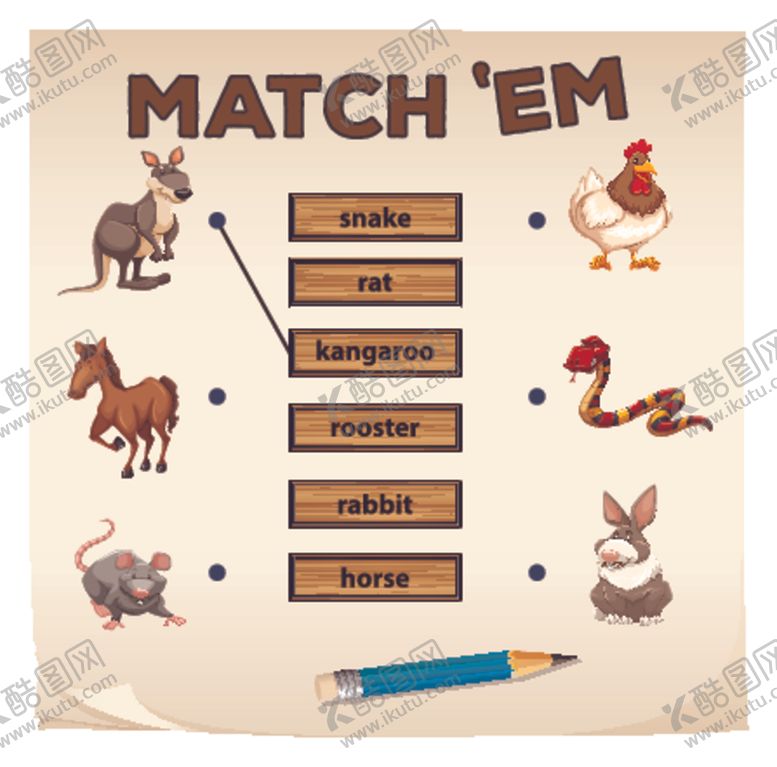 编号：71066110110300123145【酷图网】源文件下载-英文配对游戏